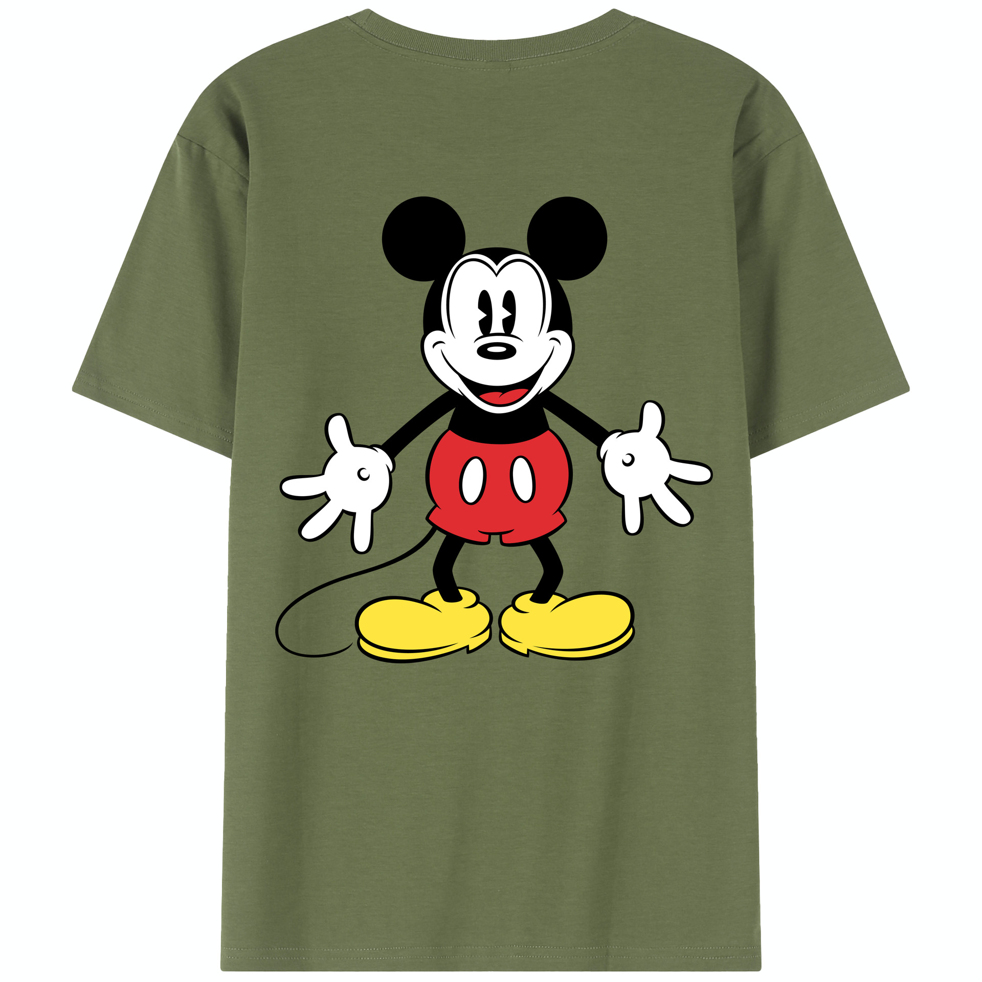 （画像用） ミッキーマウス Mickey Mouse 綿100％半袖Tシャツ（背面プリント）